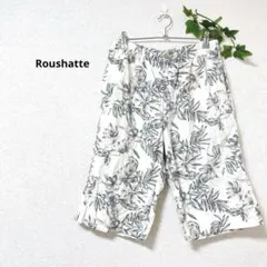 Roushatte リゾート柄　ハーフパンツ ウエストゴム　綿10 ボタニカル