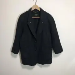 90s leilian レリアン カシミヤ紺 コート 大きいサイズ 13 黒