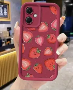 【新品】イチゴ柄 iPhone12mini iPhoneケース　ソフトケース