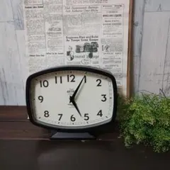 RETRO オーバル型置時計 ブラックほぼ未使用品