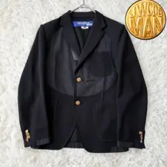 【ジュンヤワタナベマン】AD2010 ジャケット　黒　金ボタン　パッチワーク