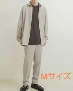 JUNRED ライトスルーベーシックルーズシャツ　ベージュ　Мサイズ