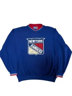 90s NHL New York Rangers 鹿の子スウェット ホッケー