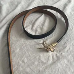 ブラックレザーベルト ゴールドバックル
