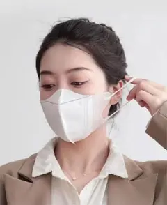 マスク 3D立体 使い捨て 耳が痛くない 息がしやすい 小顔 白 30枚 b