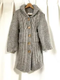 レイビームス⭐︎ケーブル編み ニットコート　ロング　　　　カーディガン