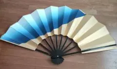 舞扇子 青と金のグラデーション