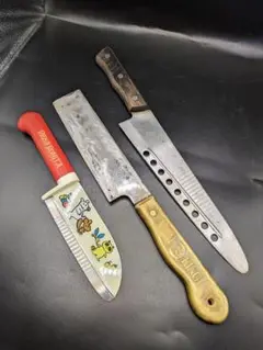 166　【ジャンク】　包丁　3本セット　まとめ　三徳包丁　ナイフ　調理器具