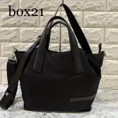 box21 2WAY ミニトートショルダーバッグ ナイロン ブラック