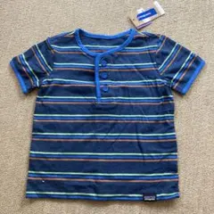 パタゴニア⭐︎未使用新品ストーンブルー ストライプ Tシャツ 12-18M