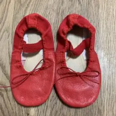 チャコット バレエシューズ 前革 赤 18.5㎝