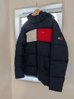 TOMMY JEANS ダウンジャケット ネイビー/レッド/ホワイト