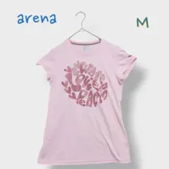 ＊アリーナ＊Mサイズ Tシャツ カットソー トップス 半袖 デサント ピンク