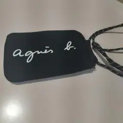 agnès b. ブラックフラグメントケース　ショルダー