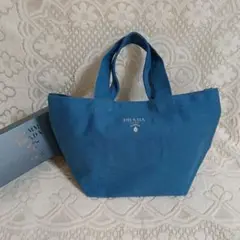 新品 プラダ ノベルティ ミニトート バッグ ブルー