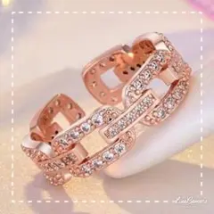 早い者勝ち★新品デザインリング☆調整可能フリーサイズ★箱付き指輪