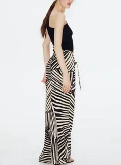 未使用 H&M ワイドパンツ プルオン サラサラ L