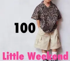 リトルウィークエンド　LW　ペイズリー柄シャツ　100　しまむら　総柄　トップス