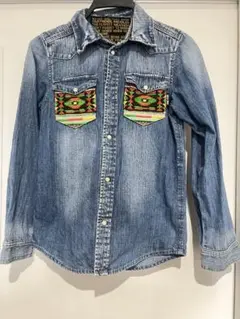 ジャンクストアー【JUNKSTORE】 デニムシャツ　150 刺繍