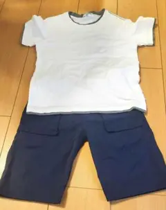 コムサイズム キッズハーフパンツ　白Tシャツ セット　120