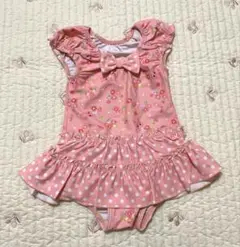 ホットビスケッツ　水着　花柄　ミキハウス　80