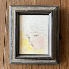 小磯良平 『ブロンド女性肖像画』　肉筆水彩　額装　　　O0405D 小磯良平 『ブロンド女性肖像画』 肉筆水彩 額装 O0405D - メルカリ