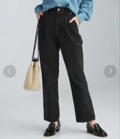 新品　green label relaxing ウエストタックデニム