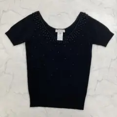 CELINE カシミヤ100% 半袖ニット S
