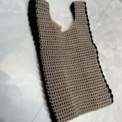 ベージュと黒のエコバッグ・サブバッグ
