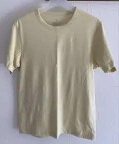 無印良品 MUJI 天竺編みクルーネック半袖Ｔシャツ紳士ＸＳ・ライトイエロー