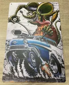 Rat Fink ラットフィンク ブリキ看板 ミッキーマウス メタルプレート