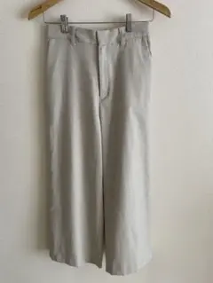 フランドル〈7－ID concept〉麻混クロップドパンツ 生成ベージュ