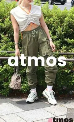 新品未使用 atmos pink テレコシャーリング トップス クロップド丈