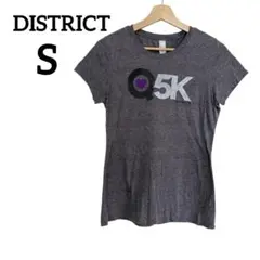DISTRICT 【S】半袖Tシャツ グレー　レディース　メンズ　兼用　トップス