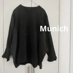 Munich/ミューニック 長袖カットソー　ドルマンスリーブ　ドッキング　フリル