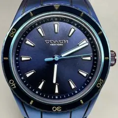 COACH ネイビー スポーツウォッチ ラバーベルト