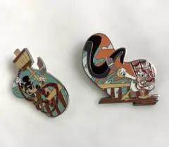 カリフォルニアディズニー　ピントレード　パイレーツ　ミッキー＆ドナルドピンバッジ