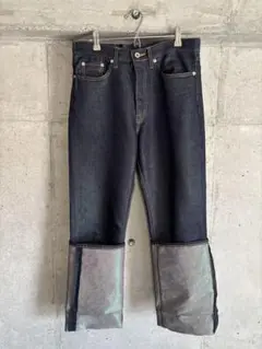 doublet コーティングブラックストレートデニム doublet】LEATHER COATING DENIM ZIP PANTS - Amanojak. ONLINE