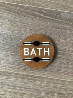 木製「BATH」ネームプレート