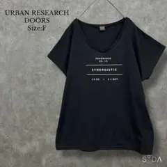 アーバンリサーチドアーズ【F】VネックTシャツ 半袖 綿100％ ブラック