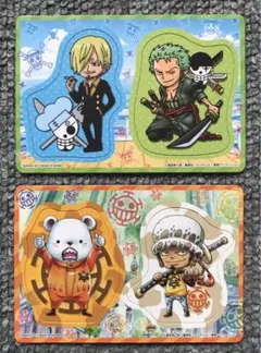 【2種セット】 カードダス ONE PIECE ぺったりキャラカード マグネット