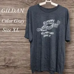 【XL】US 古着Tシャツ/GILDAN/フロント＆バックプリント/グレー