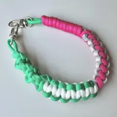 パラコード　ハンドストラップ　ネオグリーン