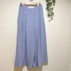 【グローブ】ガウチョパンツ 水色 Lサイズ　ウエストゴム　ポケットあり
