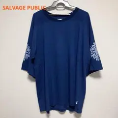 【サルベージパブリック】Tシャツ　メンズ　ブルー　F