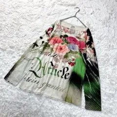 ★ENVI BLU 花柄長袖カットソー　個性的　アート　レディース　美品　XL