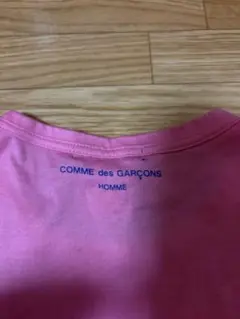 サンプル品 コムデギャルソンオム 背面ロゴ Tシャツ ピンク Mサイズ