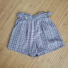 パンツ　パープルチェック140