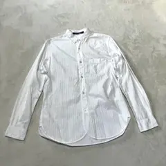JUNYA WATANABE BDシャツ M ホワイト シャドーストライプ