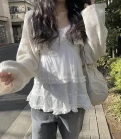 レースボタンハートネックキャミソール　ソニョナラ